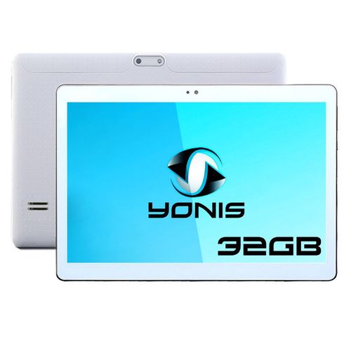Tablette Android 7 Dual Sim 4G Ecran Ips 10 Pouces Quad Core Bluetooth GPS Blanc + SD 4Go YONIS