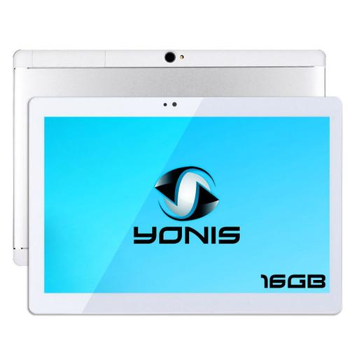 Tablette 10 Pouces Android 6.0 Tactile 3G Double Sim Bluetooth 16 Go Rom Argent + SD 8Go YONIS