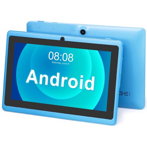 Tablette 7 Pouces Android,Double Camras,WiFi,Bluetooth,Azur