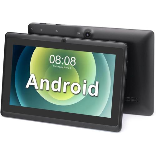 Tablette 7 Pouces Android,Double Camras,WiFi,Bluetooth,Noir