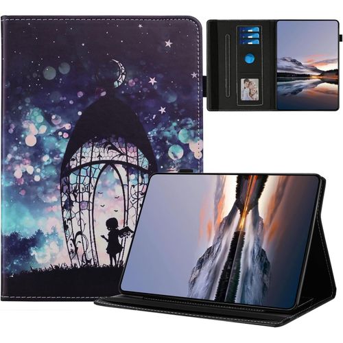 Tablette Coque Pour Samsung Galaxy Tab A 10.1 2019 Sm-T510 T515 tuis Housse Pu Cuir Flip Peint Motif Support Protection Pour Coque Samsung Galaxy Tab A 10.1 2019,Anges