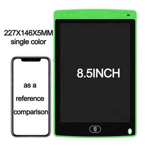 Tablette d'criture LCD 8.5 pouces, planche  dessin pour enfants, Graffiti, carnet de croquis, jouets, tableau noir d'criture, planche  dessin magique, jouet cadeau-Couleur unique Vert