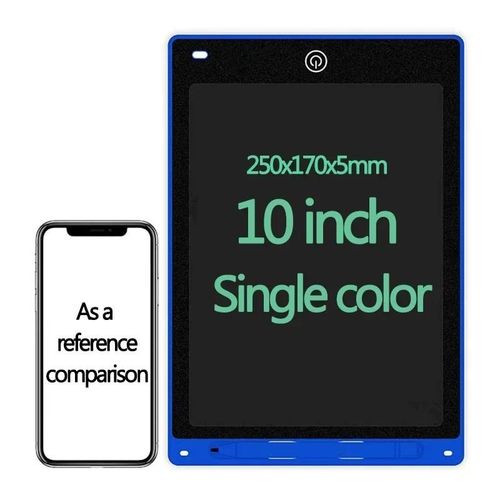 Tablette dcriture LCD enfant, planche  dessin magique, graffiti, tableau noir, criture manuscrite, jouet ducatif et cadeau idal pour enfants-10 pouces Single Colore Bleu