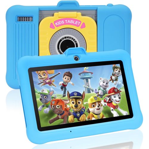 Tablette Enfants 7 Pouces Android,RAM 8 (3+5) Go,ROM 64 Go (TF 128 Go),Blue