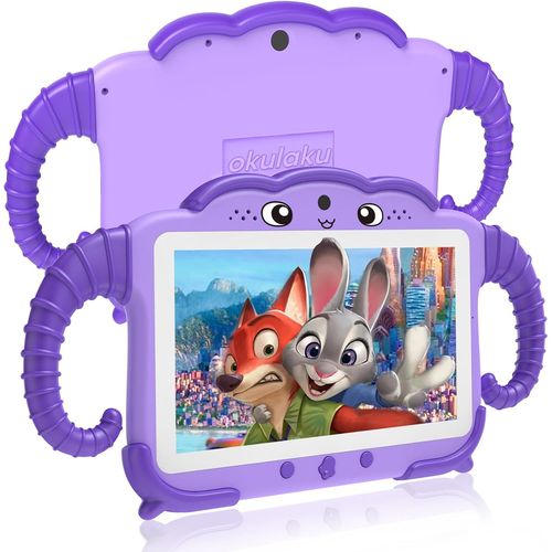 Tablette Pour Enfant 7 Pouces Android Tablette Enfants Avec Wifi Bluetooth Contrle Parental Logiciel Enfant Pr-Install Quad Core 32Go Rom Tablette Tactile Educative Youtube Google Play (Violet)