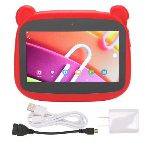 Tablette pour enfants 7 pouces en forme de petit ours 2 Go 32 Go 5000 mAh Octa Core CPU 7 pouces tablette 100-240 V