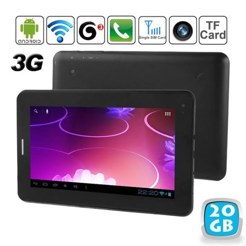 Tablette Tactile 7 Pouces 3G 2G Android Jelly Bean GPS GSM Phablet 1.2Ghz 20 Go Plastique YONIS