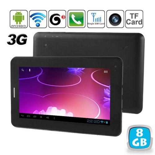 Tablette Tactile 7 Pouces 3G 2G Android Jelly Bean GPS GSM Phablet 1.2Ghz 8 Go Plastique YONIS