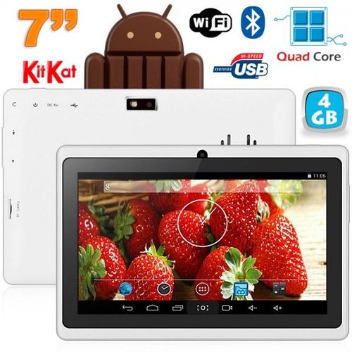 Tablette Tactile 7 Pouces Quad Core Camra Flash Android Micro SD USB 8 Go Blanc + SD 64Go YONIS
