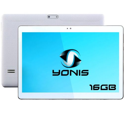 Tablette Tactile Android 10 Pouces 3G Dual Sim Quad Core Wifi Bt 16Go Blanc + SD 8Go YONIS