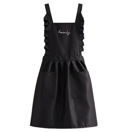 Tablier De Cuisine Rsistant  L'usure Pour Hommes Et Femmes,Utilisation  La Taille,Large Application,Vtements De Travail De Chef,Tablier De Cuisson,Fournitures D'esprit res - Type Black