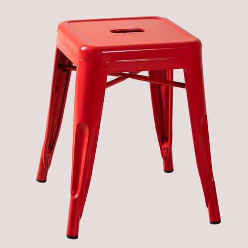 Tabouret Bas En Acier Lix Rouge