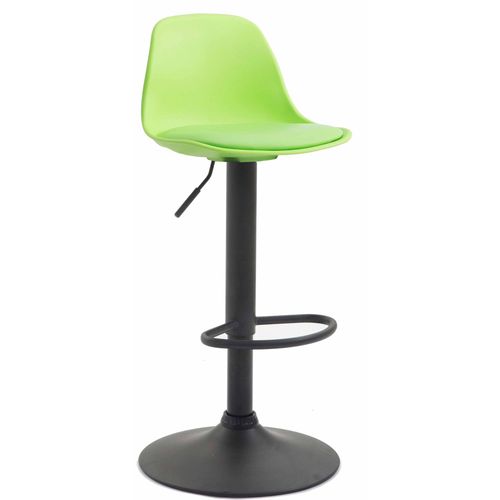 Tabouret De Bar Avec Repose-Pieds Design Moderne Dossier En Plastique Et Synthtique Vert Pieds Noir Mat 10_0000981
