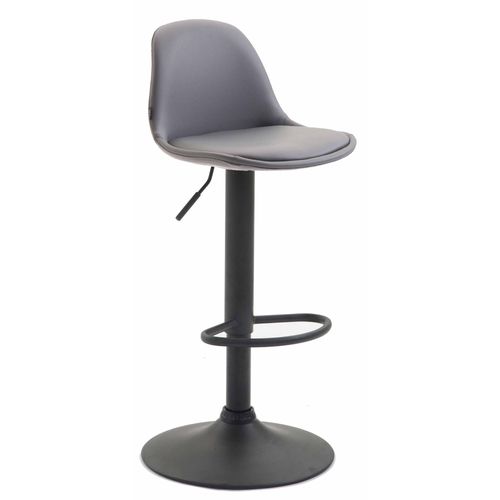 Tabouret De Bar Avec Repose-Pieds Design Moderne En Synthtique Bleu Pieds En Mtal Noir Mat 10_0000277