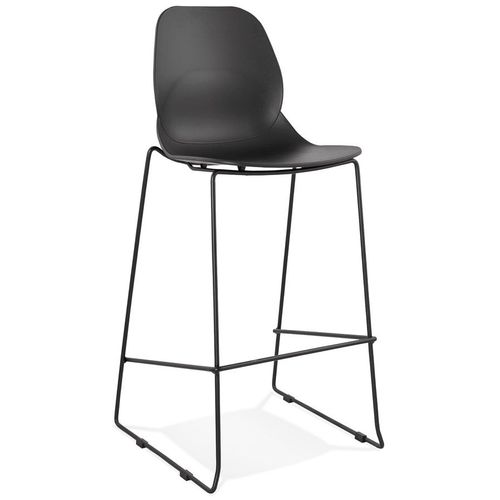 Tabouret De Bar Design 'berlin' Noir Empilable Style Industriel