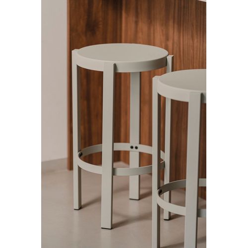 Tabouret De Bar En Acier Robuste, Gris, 75 Cm