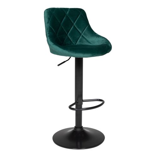 Tabouret De Bar En Velours Vert Robin