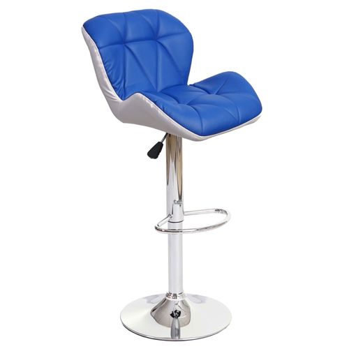 Tabouret De Bar Hwc-A92, Tabouret De Bar, Cuir Synthtique Rglable En Hauteur   Bleu