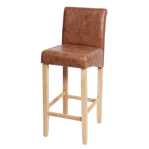 Tabouret De Bar Hwc-C33, Tabouret De Comptoir, Bois   Imitation Daim, Pieds Clairs, Tissu/Textile