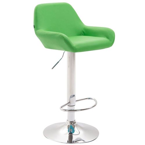 Tabouret De Bar Moderne Et Confortable En Synthtique Vert Pieds Trompette En Mtal Chrom Tdb10311