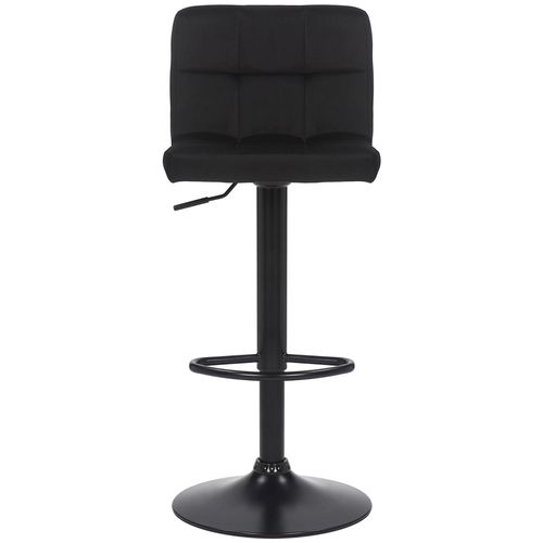 Tabouret De Bar Rglable Pivotant En Velours Noir
