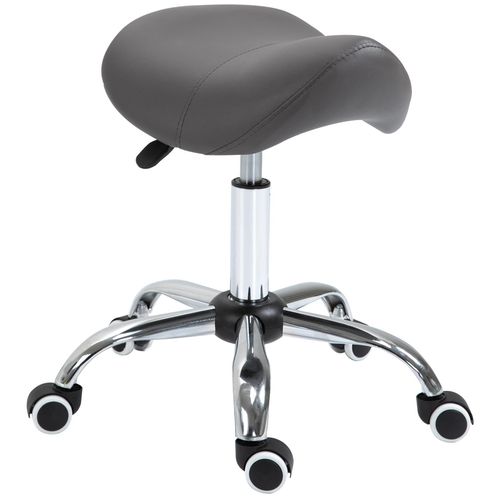 Tabouret De Massage Tabouret Selle Ergonomique Pivotant 360 Hauteur Rglable Revtement Synthtique Gris