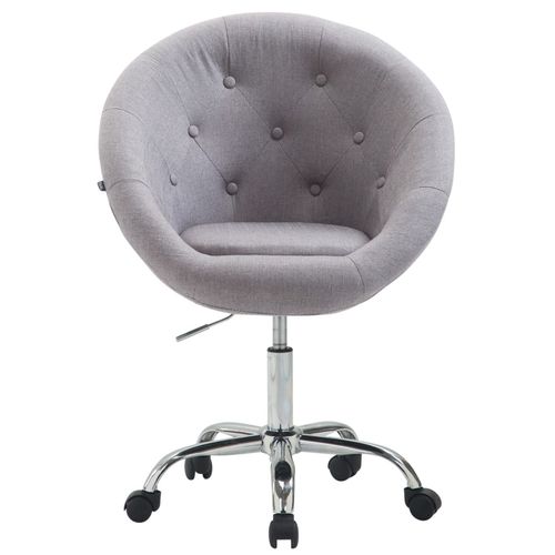 Tabouret De Travail Rglable Pivotant En Tissu Gris