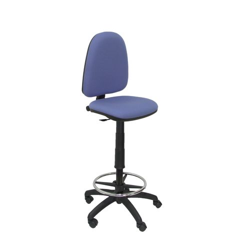 Tabouret Ergonomique Avec Mcanisme De Contact Permanent Rglable En Hauteur Et Anneau De Pied Sige Et Dossier Rembourrs En Tissu Bali Bleu Clair Piqueras Y Crespo Modle T04cp