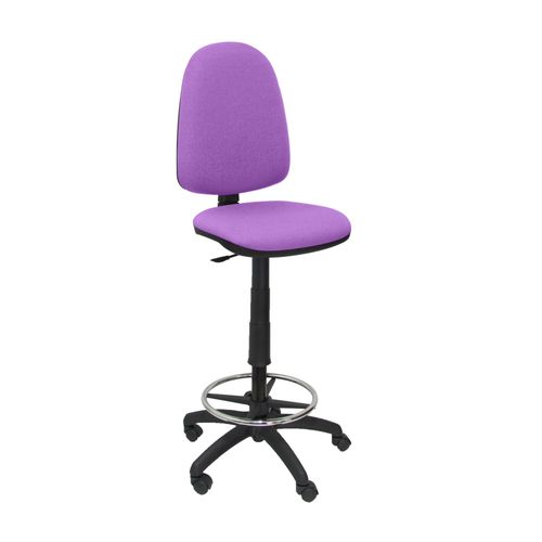 Tabouret Ergonomique Avec Mcanisme De Contact Permanent Rglable En Hauteur Et Anneau De Pied Sige Et Dossier Rembourrs En Tissu Bali Violet Piqueras Y Crespo Modle T04cp