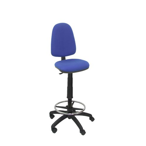 Tabouret Ergonomique Avec Mcanisme De Contact Permanent Rglable En Hauteur Et Anneau De Repose-Pieds Sige Et Dossier Rembourrs En Tissu Bali Bleu Piqueras Y Crespo Modle T04cp