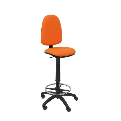 Tabouret Ergonomique Avec Mcanisme De Contact Permanent Rglable En Hauteur Et Anneau De Repose-Pieds Sige Et Dossier Rembourrs En Tissu Bali Orange Piqueras Y Crespo Modle T04cp