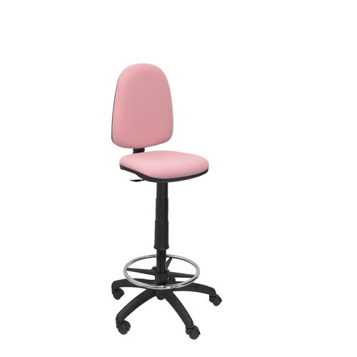 Tabouret Ergonomique Avec Mcanisme De Contact Permanent Rglable En Hauteur Et Anneau De Repose-Pieds Sige Et Dossier Rembourrs En Tissu Bali Rose Clair Piqueras Y Crespo Modle T04cp
