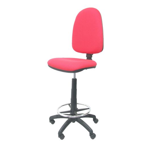 Tabouret Ergonomique Avec Mcanisme De Contact Permanent Rglable En Hauteur Et Anneau De Repose-Pieds Sige Et Dossier Rembourrs En Tissu Bali Rouge Piqueras Y Crespo Modle T04cp