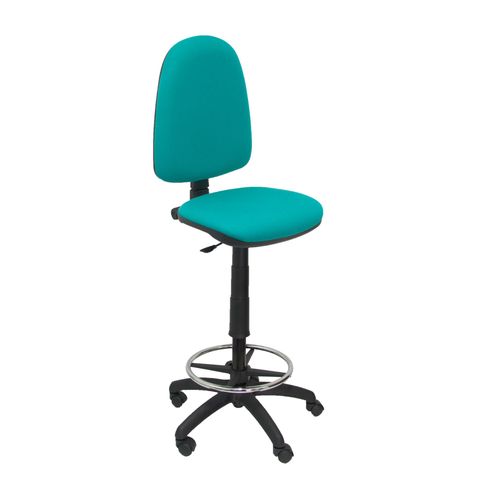 Tabouret Ergonomique Avec Mcanisme De Contact Permanent Rglable En Hauteur Et Anneau De Repose-Pieds Sige Et Dossier Rembourrs En Tissu Bali Vert Clair