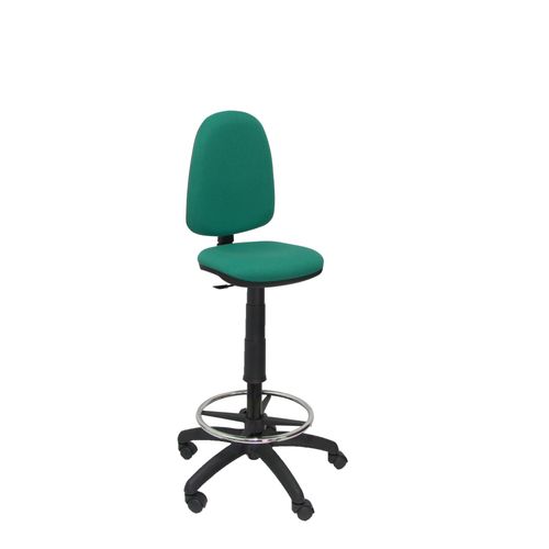 Tabouret Ergonomique Avec Mcanisme De Contact Permanent Rglable En Hauteur Et Anneau De Repose-Pieds Sige Et Dossier Rembourrs En Tissu Bali Vert Piqueras Y Crespo Modle T04cp
