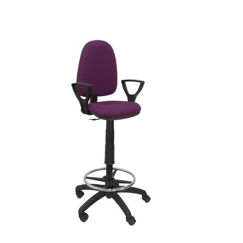 Tabouret Ergonomique Avec Mcanisme De Contact Permanent Rglable En Hauteur Et Anneau De Repose-Pieds Sige Et Dossier Rembourrs En Tissu Bali Violet
