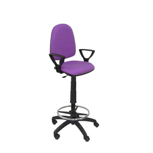 Tabouret Ergonomique Avec Mcanisme De Contact Permanent Rglable En Hauteur Et Anneau De Repose-Pieds Sige Et Dossier Rembourrs En Tissu Bali Violet