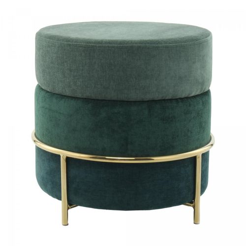 Tabouret Semi Artisanal Zava 48,5x48,5x46 Vert