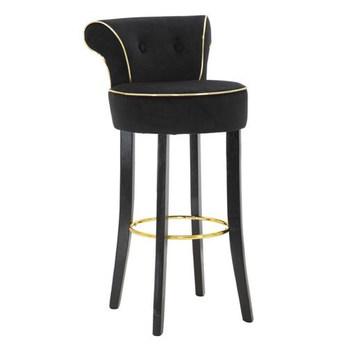 Tabouret Haut Mf442, Noir, 46x48x96 Cm, Epikasa