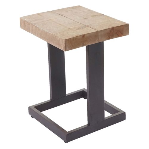 Tabouret Hwc-A15, Repose-Pieds, Tabouret En Bois Massif De Sapin, Rustique 48x36x32cm