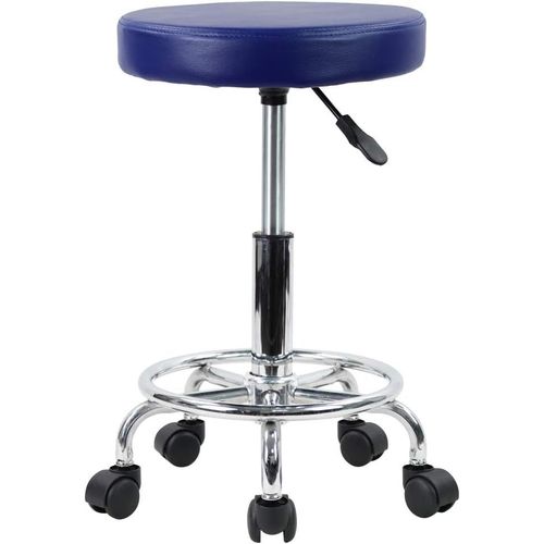 Tabouret Rglable En Hauteur Rotatif Tabouret De Bar Tabouret De Travail En Cuir Synthtique Tabouret De Bureau Tabouret De Pratique Bleu