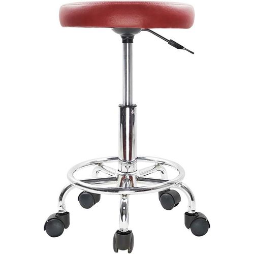 Tabouret Rglable En Hauteur Rotatif Tabouret De Bar Tabouret De Travail En Cuir Synthtique Tabouret De Bureau Tabouret De Pratique Rouge