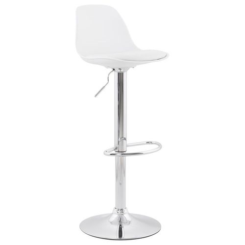 Tabouret Rglable 'princes' Blanc Avec Haut Dossier Confortable