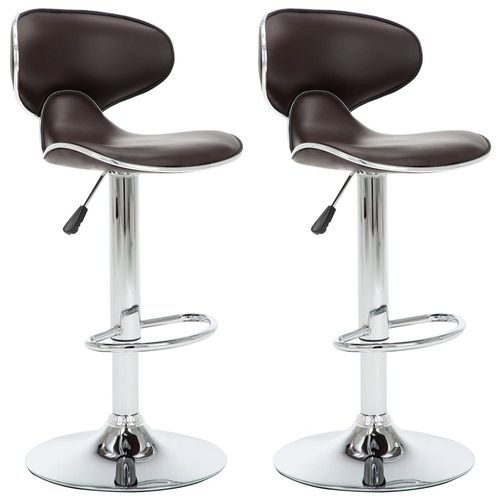 Tabourets De Bar 2 Pcs Marron Similicuir - Vidaxl
