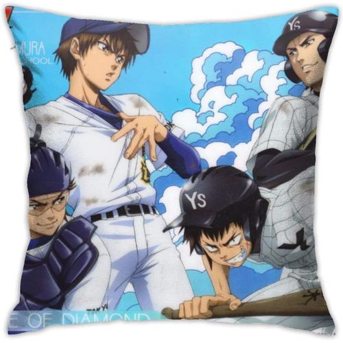 Taie D'oreiller  Lancer, Taie D'oreiller Carre Douce, Dcoration De La Maison, Utilise Pour Le Canap-Lit, Le Canap, La Housse De Coussin De Ferme, Les Deux Cts Mesurent 45 Cm * 45 Cm - Couleur Diamant Ace Eijun Kazuya