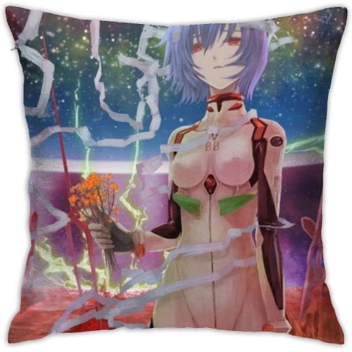 Taie D'oreiller Carre Douce, Dcoration De La Maison, Lit, Canap, Ferme, Housse De Coussin 45 Cm X 45 Cm Des Deux Cts-Evangelion Souryuu Asuka Langley