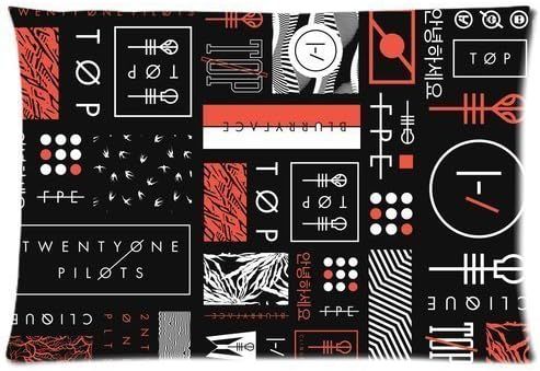 Taie D'oreiller Zippe En Coton Et Polyester Personnalise Twenty One Pilots 20 X 26 (Cts Jumeaux)