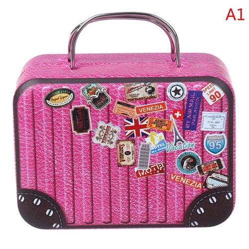 Taille 2 Mode Mtal Mini Valise Pour Poupes Jouets Miniatures Tronc Maison De Poupe Dcoration Belle Petite Pochette Bote  Bijoux Poupe Sac  Main