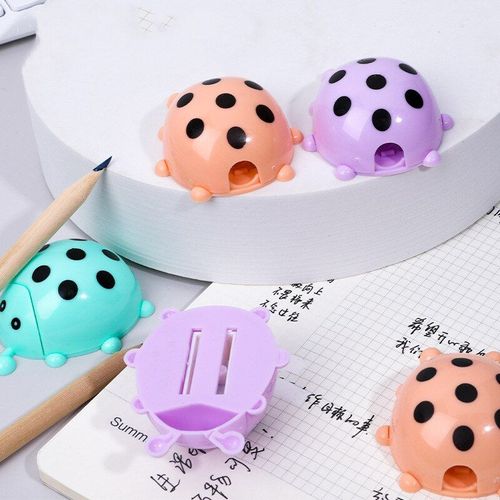 Taille-Crayon Coccinelle Crative, 1 Pice, Mignon Kawaii, Accessoire Scolaire, Fournitures De Bureau, Papeterie Pour Enfants, Belles Choses