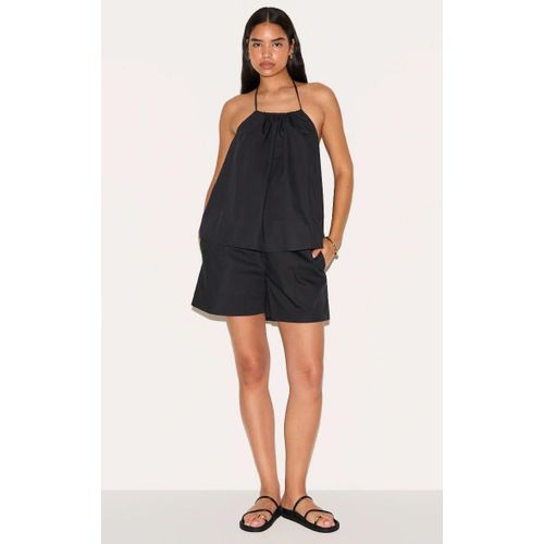 Tall Short Fluide En Popeline Noire, Noir